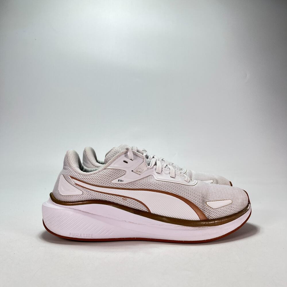 PUMA Skyrocket Lite White Rose Gold Running Shoes 310189-51 Women's Size 9.5